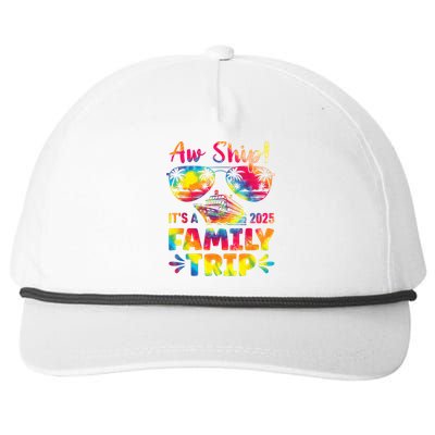 Aw Ship ItS A Family Trip 2025 Family Cruise Squad Tie Dye Snapback Five-Panel Rope Hat