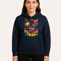 Aw Ship ItS A Family Trip 2025 Family Cruise Squad Tie Dye Hoodie