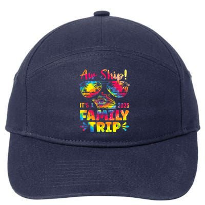 Aw Ship ItS A Family Trip 2025 Family Cruise Squad Tie Dye 7-Panel Snapback Hat