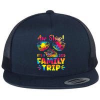 Aw Ship ItS A Family Trip 2025 Family Cruise Squad Tie Dye Flat Bill Trucker Hat