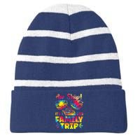 Aw Ship ItS A Family Trip 2025 Family Cruise Squad Tie Dye Striped Beanie with Solid Band