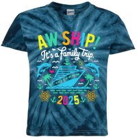 Aw Ship ItS A Family Trip 2025 Family Matching Cruise Kids Tie-Dye T-Shirt