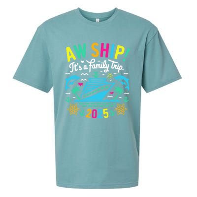 Aw Ship ItS A Family Trip 2025 Family Matching Cruise Sueded Cloud Jersey T-Shirt