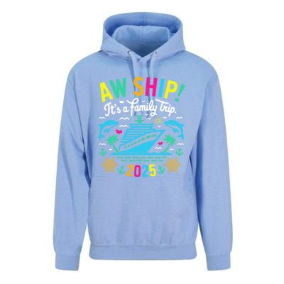 Aw Ship ItS A Family Trip 2025 Family Matching Cruise Unisex Surf Hoodie