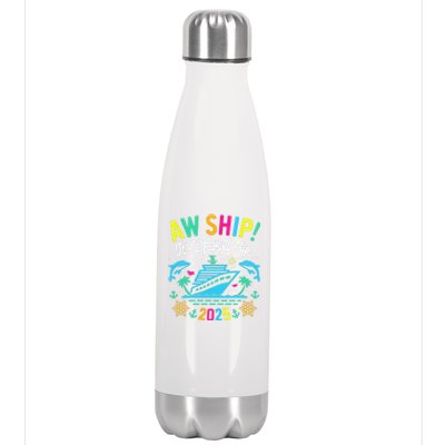 Aw Ship ItS A Family Trip 2025 Family Matching Cruise Stainless Steel Insulated Water Bottle