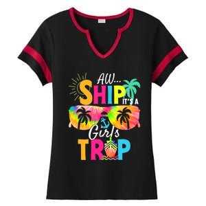 Aw Ship! ItS A Trip Cruise 2024 Vacation Matching Meaningful Gift Ladies Halftime Notch Neck Tee