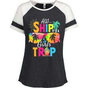 Aw Ship! ItS A Trip Cruise 2024 Vacation Matching Meaningful Gift Enza Ladies Jersey Colorblock Tee