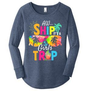 Aw Ship! ItS A Trip Cruise 2024 Vacation Matching Meaningful Gift Women's Perfect Tri Tunic Long Sleeve Shirt