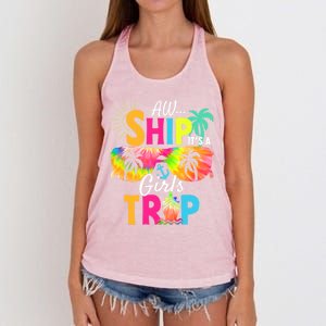 Aw Ship! ItS A Trip Cruise 2024 Vacation Matching Meaningful Gift Women's Knotted Racerback Tank