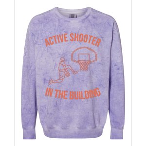 Active Shooter In The Building Colorblast Crewneck Sweatshirt