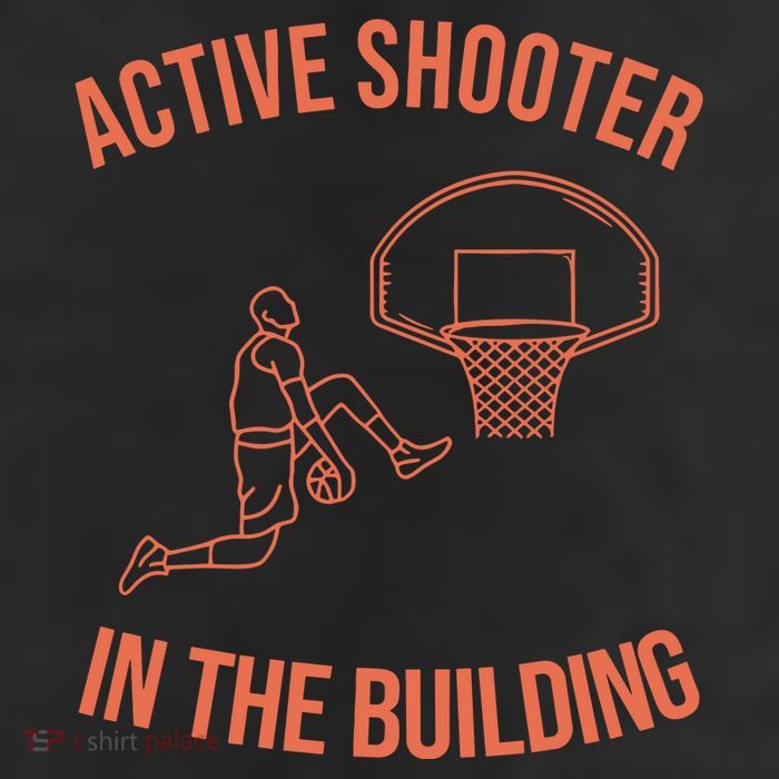 Active Shooter In The Building Garment-Dyed Fleece Hoodie