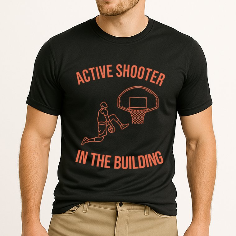 Active Shooter In The Building Performance Shirt
