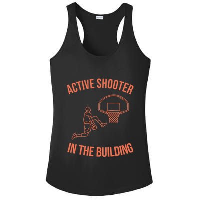 Active Shooter In The Building Ladies PosiCharge Competitor Racerback Tank