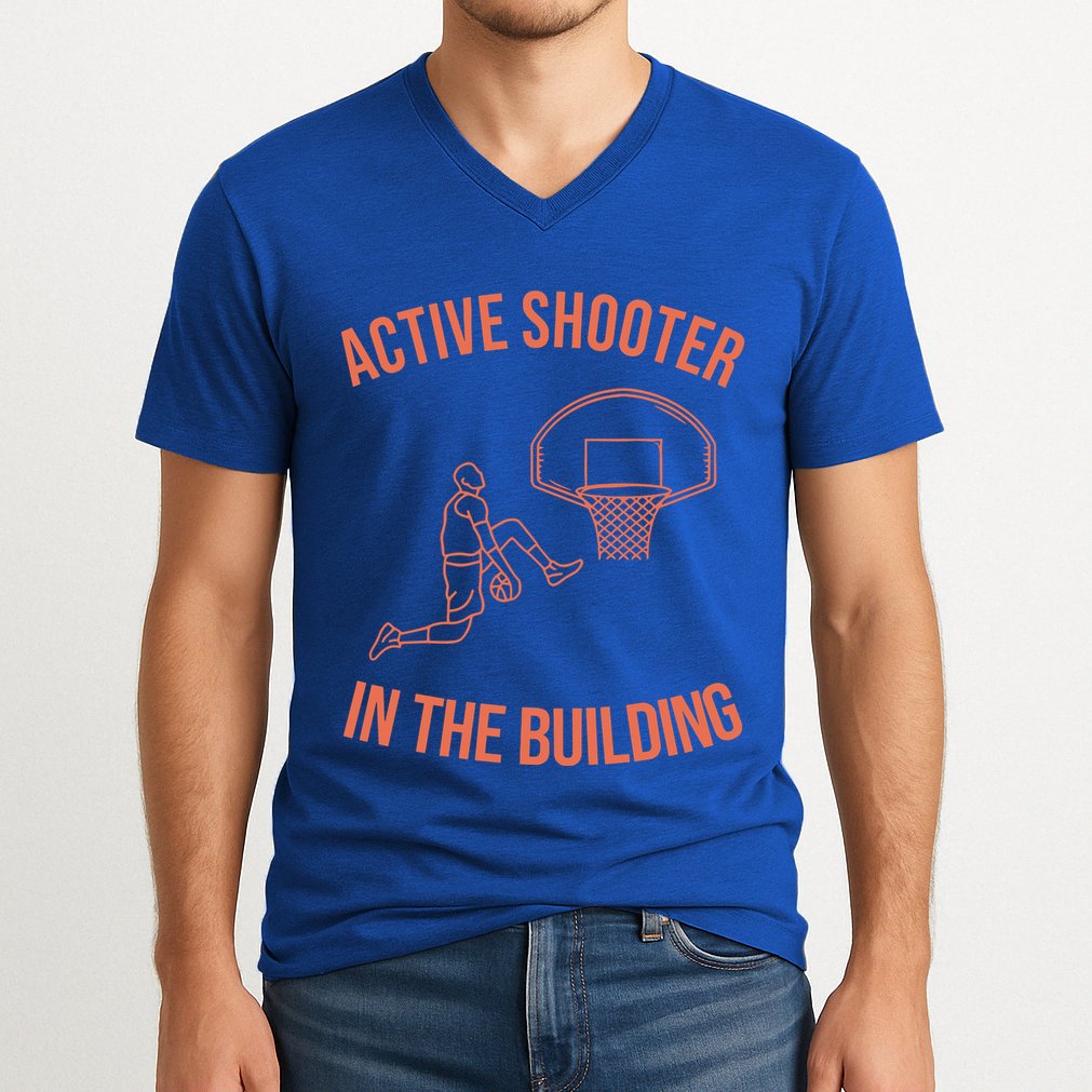 Active Shooter In The Building V-Neck T-Shirt