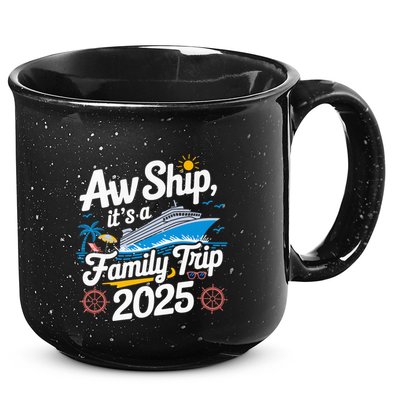 Aw Ship ItS A Family Trip 2025 Family Matching Cruise Squad 15oz Campfire Ceramic Mug