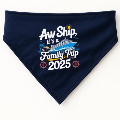 Aw Ship ItS A Family Trip 2025 Family Matching Cruise Squad USA-Made Doggie Bandana