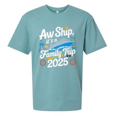 Aw Ship ItS A Family Trip 2025 Family Matching Cruise Squad Sueded Cloud Jersey T-Shirt