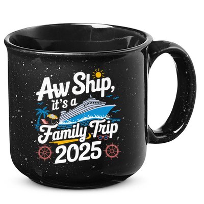 Aw Ship ItS A Family Trip 2025 Family Matching Cruise Squad 15oz Campfire Ceramic Mug