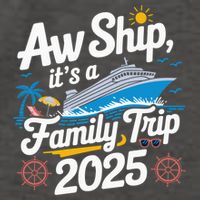 Aw Ship ItS A Family Trip 2025 Family Matching Cruise Squad Vector Backpack