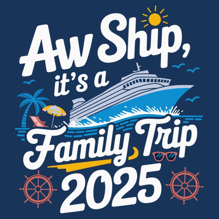 Aw Ship ItS A Family Trip 2025 Family Matching Cruise Squad Cooling Performance Crew T-Shirt