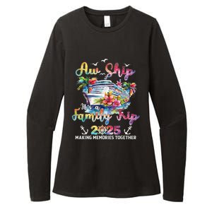 Aw Ship ItS A Family Trip 2025 Family Matching Cruise Trip Womens CVC Long Sleeve Shirt