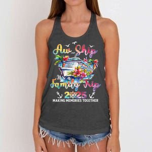 Aw Ship ItS A Family Trip 2025 Family Matching Cruise Trip Women's Knotted Racerback Tank