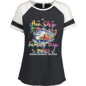 Aw Ship ItS A Family Trip 2025 Family Matching Cruise Trip Enza Ladies Jersey Colorblock Tee