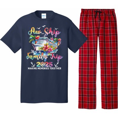 Aw Ship ItS A Family Trip 2025 Family Matching Cruise Trip Pajama Set