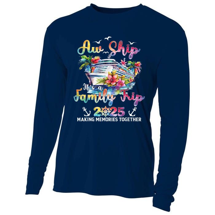 Aw Ship ItS A Family Trip 2025 Family Matching Cruise Trip Cooling Performance Long Sleeve Crew