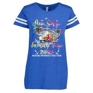 Aw Ship ItS A Family Trip 2025 Family Matching Cruise Trip Enza Ladies Jersey Football T-Shirt