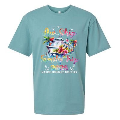 Aw Ship ItS A Family Trip 2025 Family Matching Cruise Trip Sueded Cloud Jersey T-Shirt