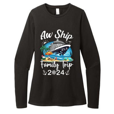 Aw Ship ItS A Family Trip 2024 Family Matching Cruise Trip Womens CVC Long Sleeve Shirt