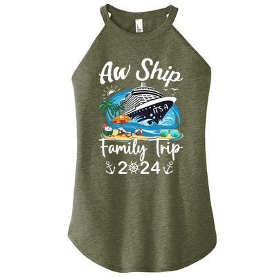 Aw Ship ItS A Family Trip 2024 Family Matching Cruise Trip Women's Perfect Tri Rocker Tank