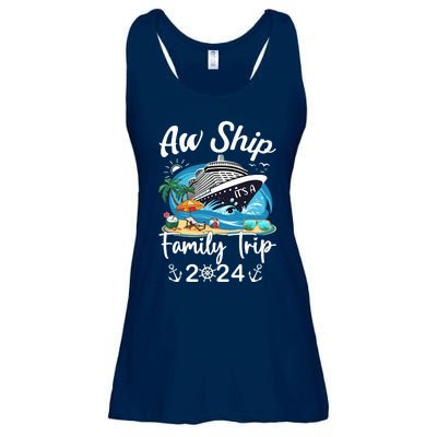 Aw Ship ItS A Family Trip 2024 Family Matching Cruise Trip Ladies Essential Flowy Tank