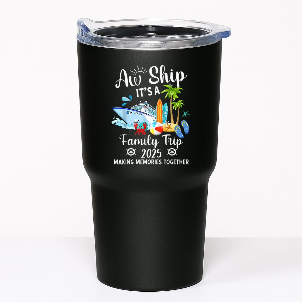 Aw Ship ItS A Family Trip 2025 Family Matching Cruise Trip Tumbler