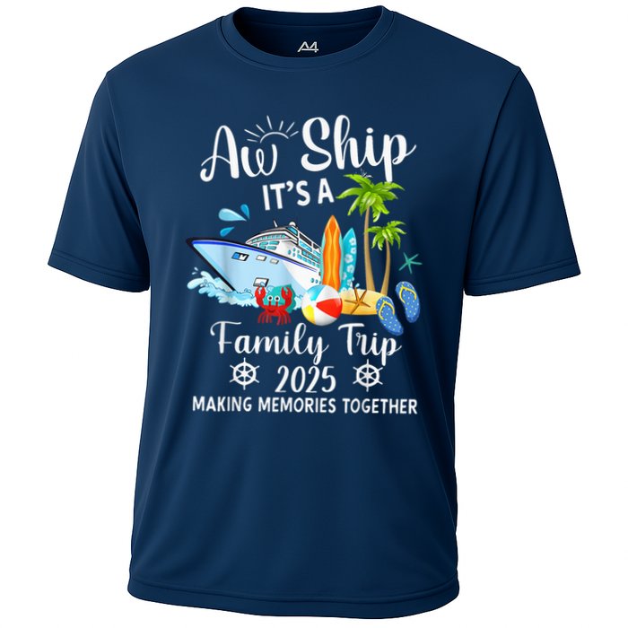 Aw Ship ItS A Family Trip 2025 Family Matching Cruise Trip Cooling Performance Crew T-Shirt