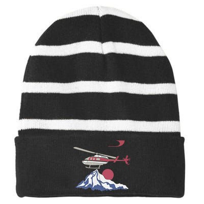 Air Services International For Women Striped Beanie with Solid Band