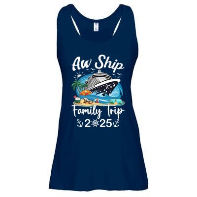 Aw Ship ItS A Family Trip 2025 Family Matching Cruise Trip Ladies Essential Flowy Tank