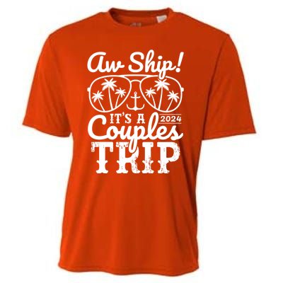 Aw Ship ItS A Couples Trip 2024 Couples Cruise Matching Funny Gift Cooling Performance Crew T-Shirt