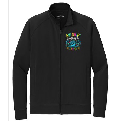 Aw Ship ItS A Family Trip 2025 Family Matching Cruise Stretch Full-Zip Cadet Jacket