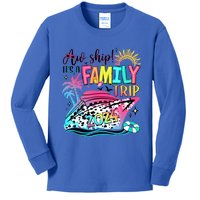 Aw Ship ItS A Family Trip 2024 Summer Vacation Hawaii Beach Funny Gift Kids Long Sleeve Shirt