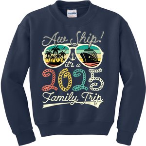 Aw Ship ItS A Family Trip 2025 Vacation Matching Cruise Kids Sweatshirt