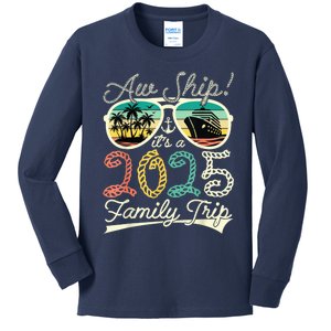 Aw Ship ItS A Family Trip 2025 Vacation Matching Cruise Kids Long Sleeve Shirt