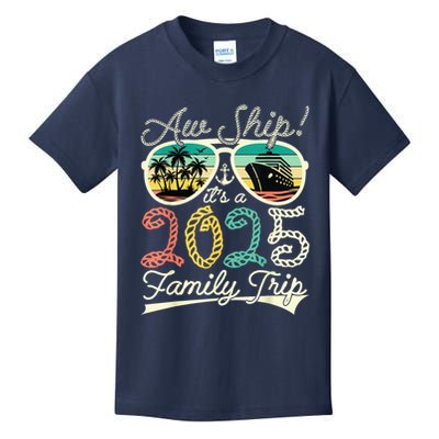 Aw Ship ItS A Family Trip 2025 Vacation Matching Cruise Kids T-Shirt