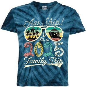 Aw Ship ItS A Family Trip 2025 Vacation Matching Cruise Kids Tie-Dye T-Shirt