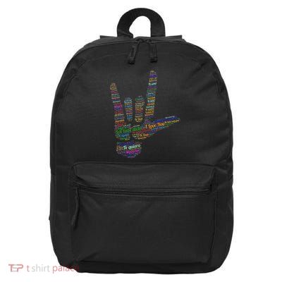Asl Sign, I Love You In 40 Different Languages, Asl 16 in Basic Backpack
