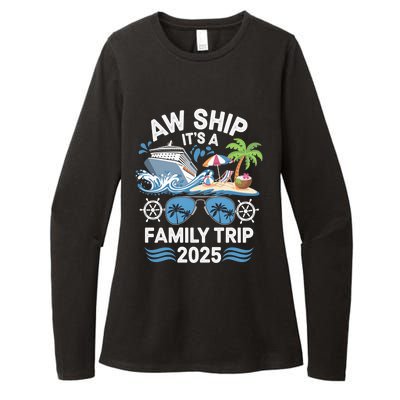 Aw Ship ItS A Family Trip 2025 Womens CVC Long Sleeve Shirt