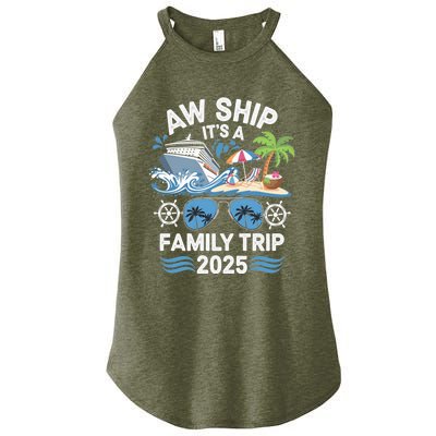 Aw Ship ItS A Family Trip 2025 Women's Perfect Tri Rocker Tank