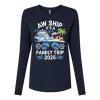 Aw Ship ItS A Family Trip 2025 Womens Cotton Relaxed Long Sleeve T-Shirt