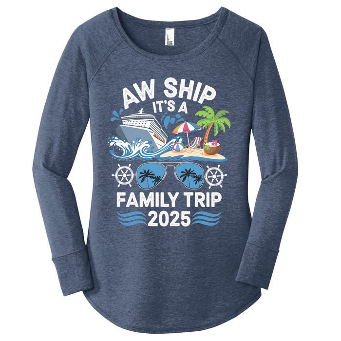 Aw Ship ItS A Family Trip 2025 Women's Perfect Tri Tunic Long Sleeve Shirt